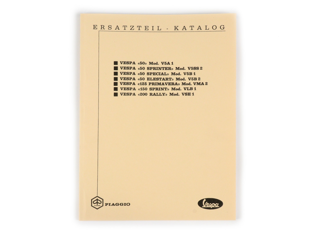 Ersatzteilkatalog mit Explosionszeichnungen (Deutsch) -VESPA- Vespa (Baujahr 196