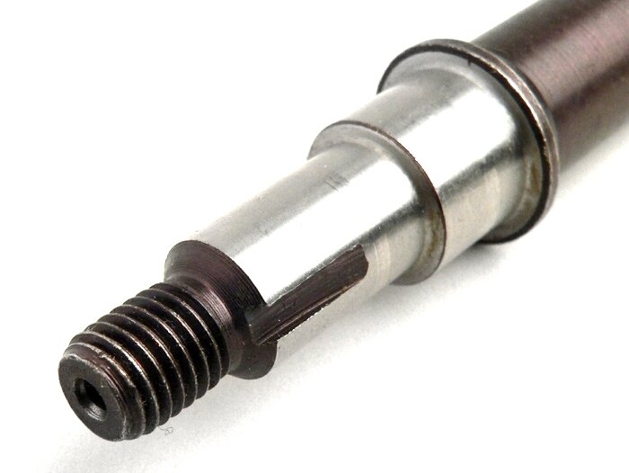 Hulpas as -OEM KWALITEIT- Vespa GT125 (VNL1-2, 345001-), Sprint (VNL1-2, 345001-), GTR125 (VNL2T), Super 150 (VBC1T), P125X, P150X, Motovespa 150S (502M) - Lager zitting: Ø=15mm, bus: Ø=11.5mm, lengte: 120mm