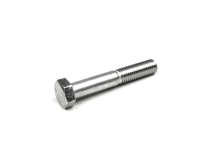 Tornillo -DIN 931- M8 x 50mm (usado para placa de anclaje amortiguador/freno Vespa PX80, PX125, PX150, PX200, T5 125cc, Cosa, PK, Gilera Fuoco, Piaggio Hexagon, MP3, Sfera, SKR, Quartz, Zip SP, Vespa ET2, ET4, GT, GTL, GTS, GTV, LX, LXV, S)
