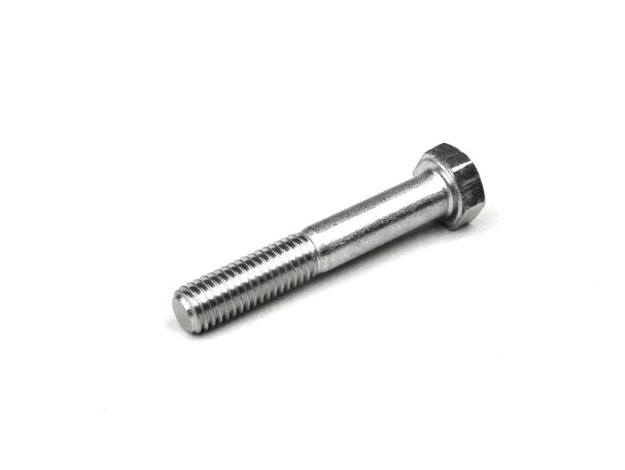 Tornillo -DIN 931- M8 x 50mm (usado para placa de anclaje amortiguador/freno Vespa PX80, PX125, PX150, PX200, T5 125cc, Cosa, PK, Gilera Fuoco, Piaggio Hexagon, MP3, Sfera, SKR, Quartz, Zip SP, Vespa ET2, ET4, GT, GTL, GTS, GTV, LX, LXV, S)