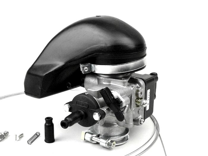 Kit carburador -POLINI 2 orificios, 24mm Dellorto PHBL, válvula de láminas- Vespa PK S