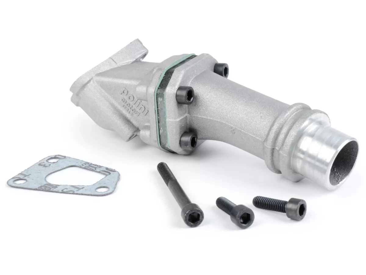 Intake manifold - for reed valve -POLINI 3-stud reed valve- Vespa PK XL - CS=28.5mm (Dell'Orto PHBL24, Polini CP24 )