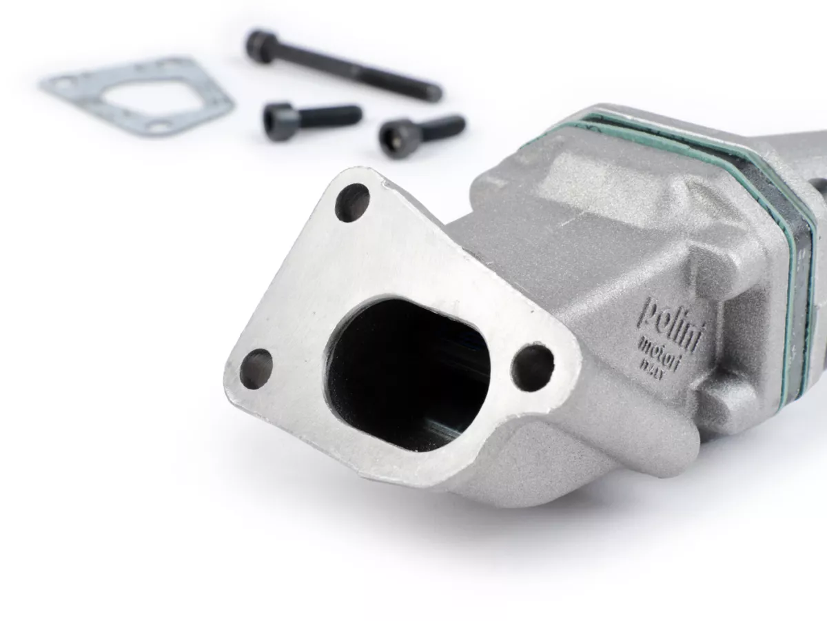Intake manifold - for reed valve -POLINI 3-stud reed valve- Vespa PK XL - CS=28.5mm (Dell'Orto PHBL24, Polini CP24 )