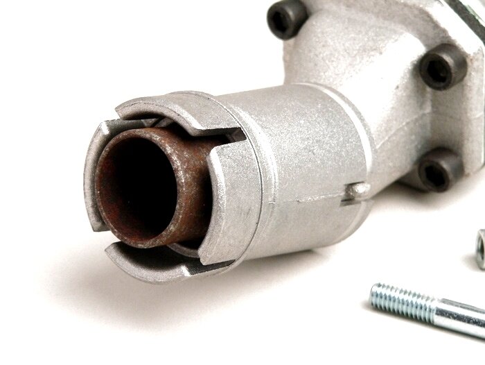Intake manifold - for reed valve -POLINI 2-stud reed valve- Vespa PK S - Ø=19mm Dellorto SHB