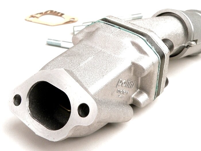 Intake manifold - for reed valve -POLINI 2-stud reed valve- Vespa PK S - Ø=19mm Dellorto SHB
