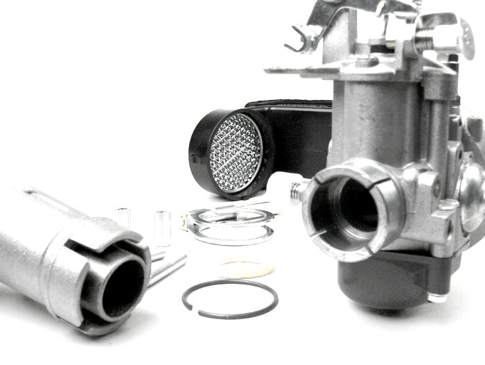 Kit carburador -POLINI 2 agujeros, 19mm Dellorto SHB, diafragma- Vespa PK S