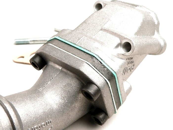 Intake manifold - for reed valve -POLINI 2-stud reed valve- Vespa V50 - Ø=16/16mm Dellorto SHB