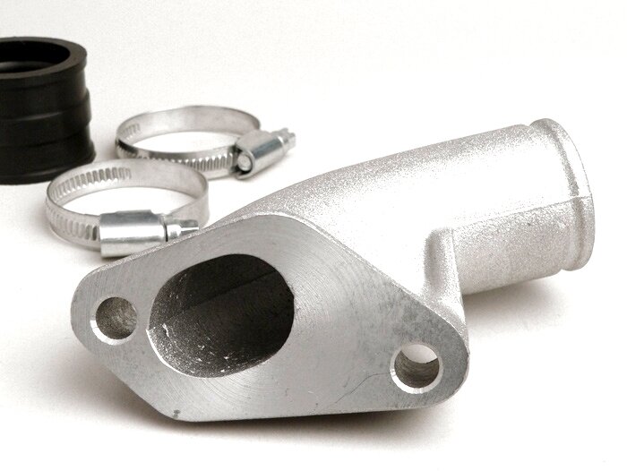 Inloppsgrenrör -POLINI roterande ventil- Vespa PX80, PX125, PX150, PX200, Sprint, Rally180 (VSD1T), Rally200 (VSE1T) - AW=Ø34mm (förgasare Ø28-30mm - PHBH, VHSH, PWK28, TMX30, Smartcarb 26-28)