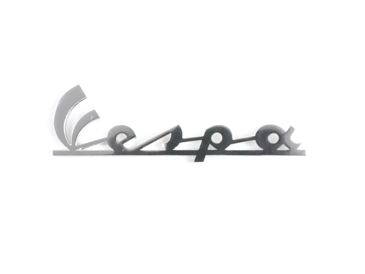 Badge legshield -OEM QUALITY- Vespa - Vespa Rally180 (VSD1T) (since 1968), Rally200 (VSE1T) (till 1975) - pitch of hole 106mm