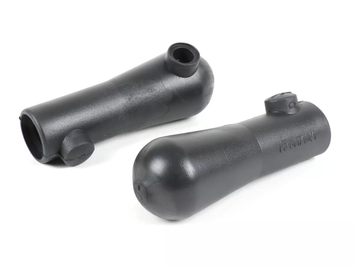Ständerfüße -OEM QUALITÄT, Ø=20mm- Vespa Sprint150 (VLB1T), Rally180/200 (VSD1T/VSE1T), TS125 (VNL3T), GS160/GS4 (VSB1T), SS180 (VSC1T), GL150 (VLA1T), GT/GTR125 (VNL2T), Super, VNB3T-VNB6T, VBB1T (17451-), VBB2T - Schwarz