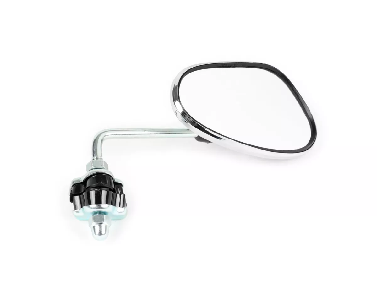 Mirror -BUMM clip on- Chrome Vespa/Lambretta universal small - left hand side