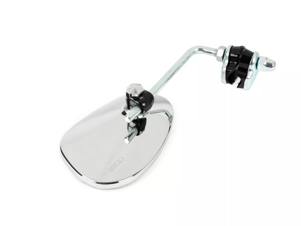 Mirror -BUMM clip on- Chrome Vespa/Lambretta universal small - left hand side