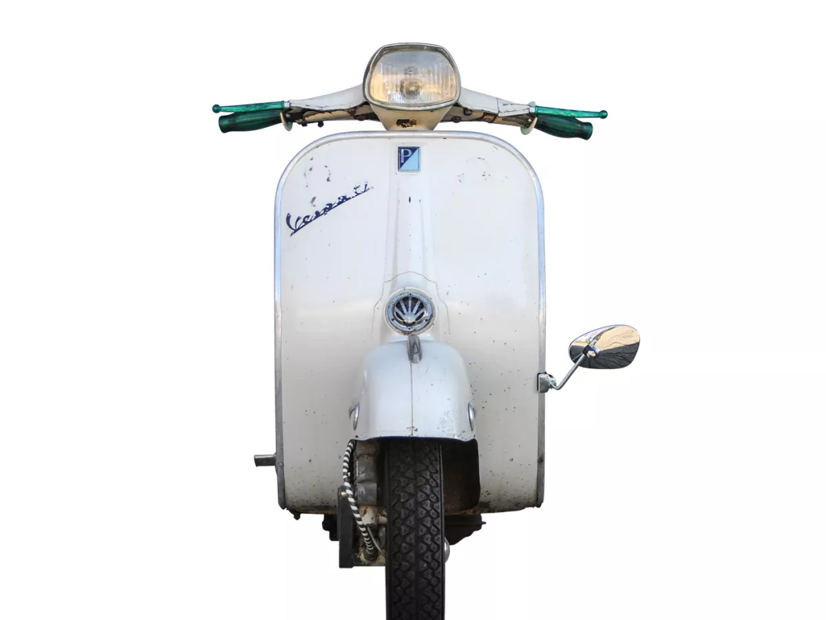 Mirror -BUMM clip on- Chrome Vespa/Lambretta universal small - left hand side