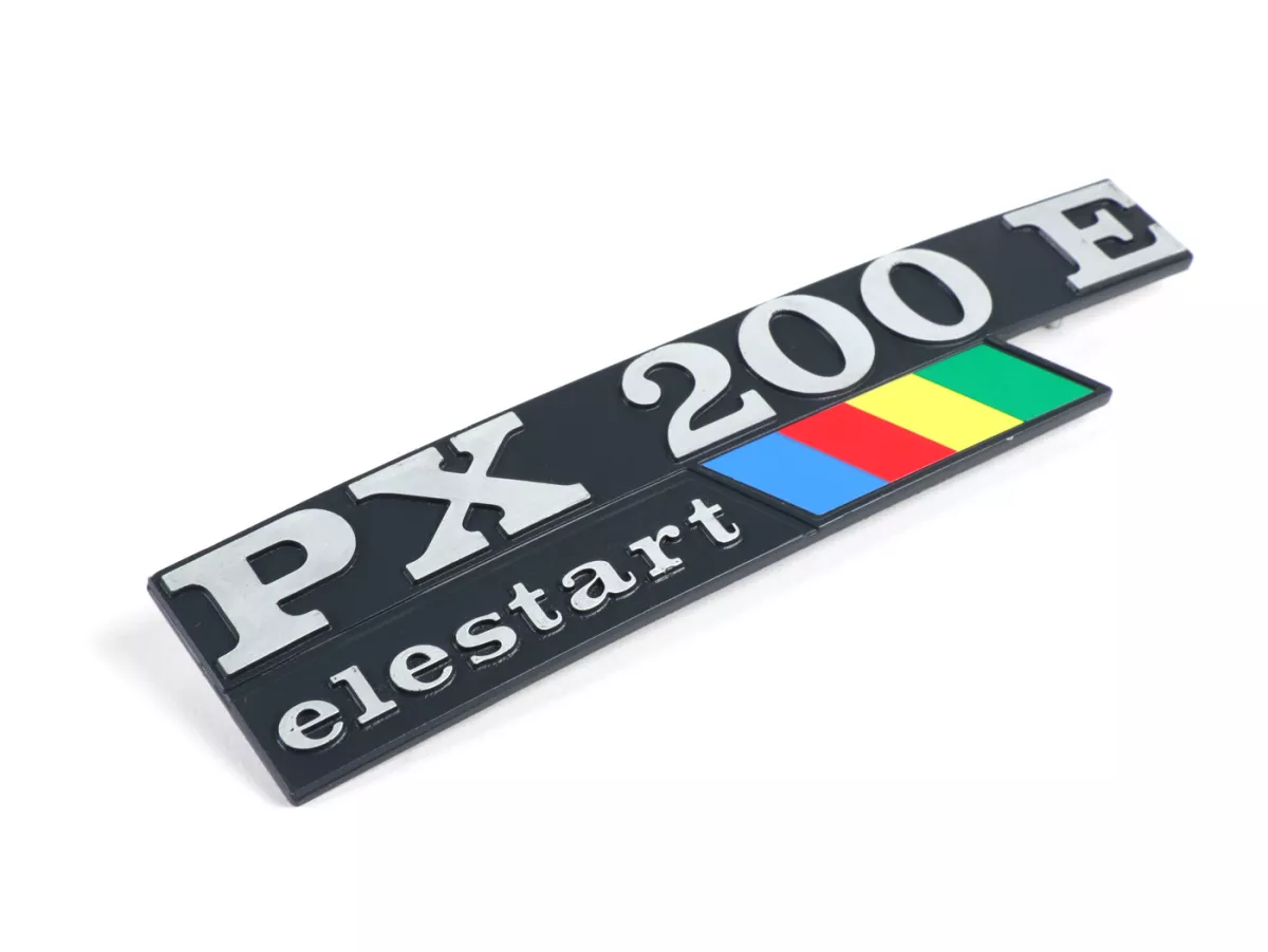 Badge side panel -VESPA- PX200 E Elestart Arcobaleno- Vespa PX200 (1984-1997)