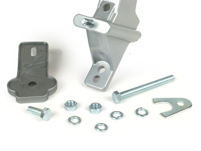 Porta ruota di scorta anteriore -QUALITA' OEM- Vespa 125-150 ccm Largeframe (fino al 1976, modelli con 10 pollici), V50 Special (V5A2T, - dal 1971), V50 Special Elestart (V5A3T - dal 1971)