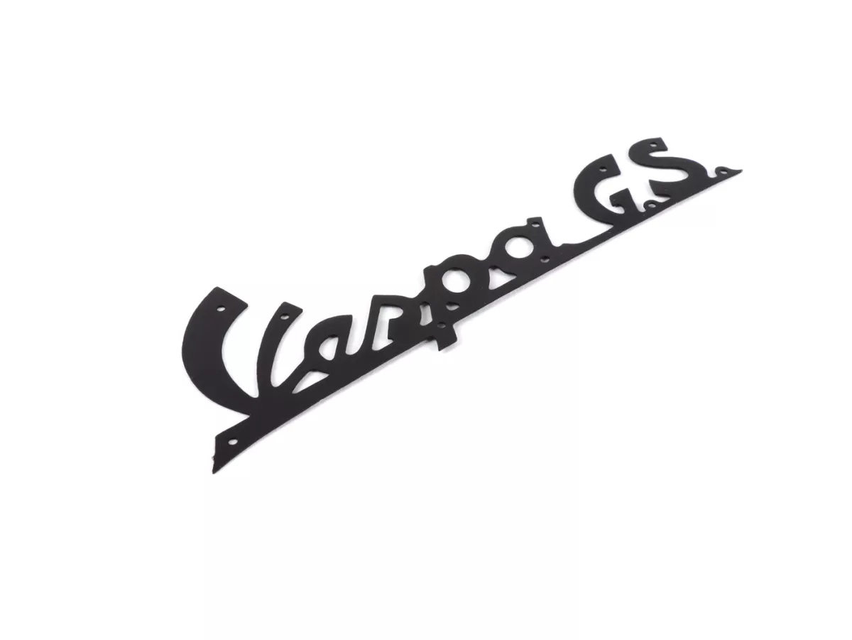 Voetplaat belettering -OEM KWALITEIT- Vespa GS - Vespa GS150 / GS3 (vanaf 1955) - Zwart