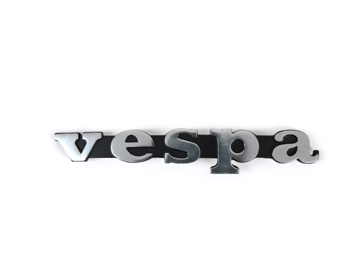 Schriftzug Beinschild -OEM QUALITÄT- Vespa - Vespa PV125 (ab Bj. 1968), Vespa Rally200 (ab Bj. 1976), Vespa TS, Vespa V50 Special, Vespa PX (Bj. 1977-1983)