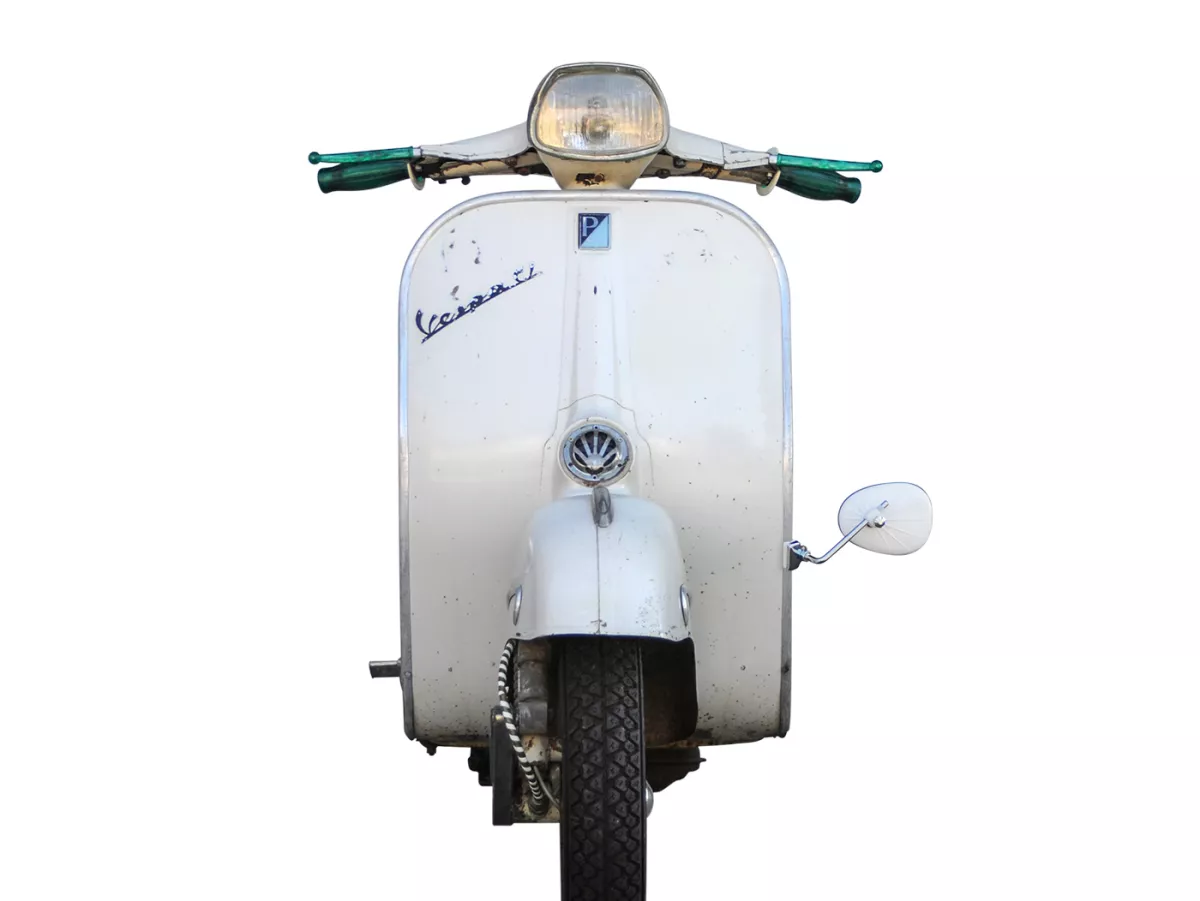 Cermin -BUMM Cermin penjepit pelindung kaki retro - universal, biru putih - kiri