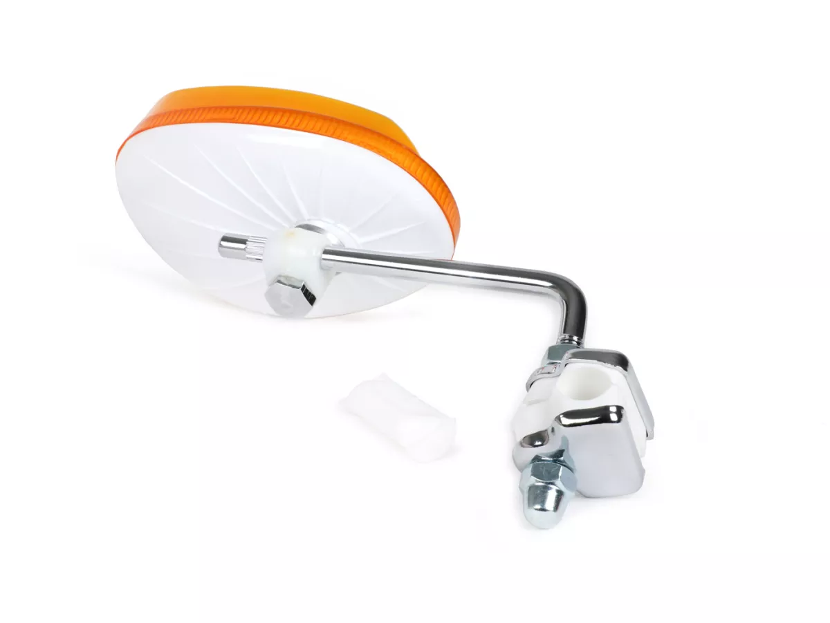 Specchio -BUMM Specchio retro scudo per gambe - universale, bianco arancio - destro