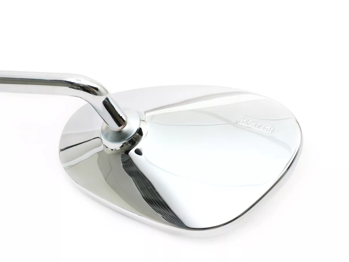 Mirror -BUMM crome, asymetrical- Vespa, small - left hand side