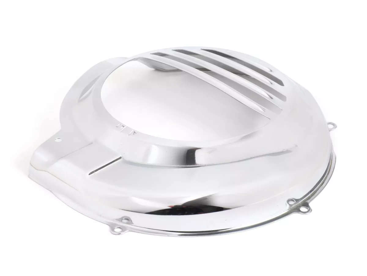 Fläkthjulkåpa -OEM KVALITET- Vespa PX80, PX125, PX150, PX200 - Krom - Modeller med elektrisk start