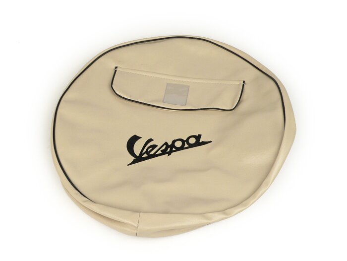 Penutup roda cadangan -Nilon KUALITAS OEM - Vespa 3.50 - 10 - gading, dengan tas