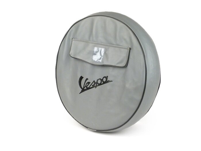 Reservewielhoes -OEM KWALITEIT Nylon- Vespa 3.50 - 10 - grijs, zwarte belettering, met zakje