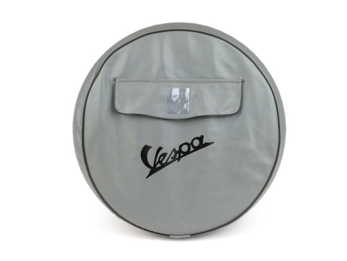 Reservewielhoes -OEM KWALITEIT Nylon- Vespa 3.50 - 10 - grijs, zwarte belettering, met zakje
