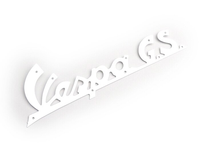 Huruf pada pelat kaki -KUALITAS OEM- Vespa GS - Vespa GS150 / GS3 (dari tahun 1955) - Perak