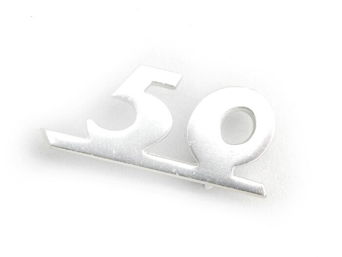 Badge legshield -OEM QUALITY- Vespa 50 - Vespa 50 Special (since 1969), Vespa 50 Elestart (since 1969)