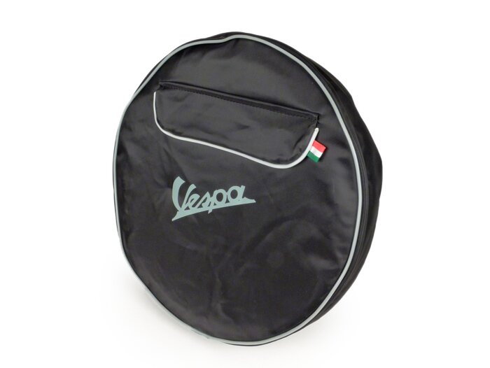 Copriruota di scorta -QUALITA' OEM Nylon- Vespa 3.50 - 10 - Nero, con borsa