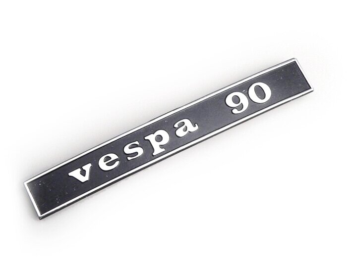 Badge frame rear -OEM QUALITY- Vespa 90 (rectangle) - Vespa 90 (since 1963)