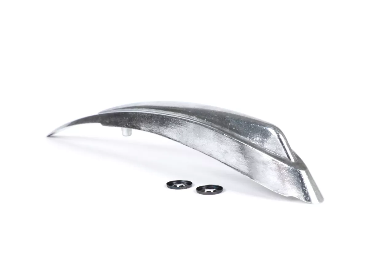 Mudguard crest -OEM QUALITY- Vespa Rally180 (VSD1T), Sprint (-172650), GT/GTR125 (-127357), GL150 (VLA1T), GS160 / GS4 (VSB1T), 180 SS - chrome