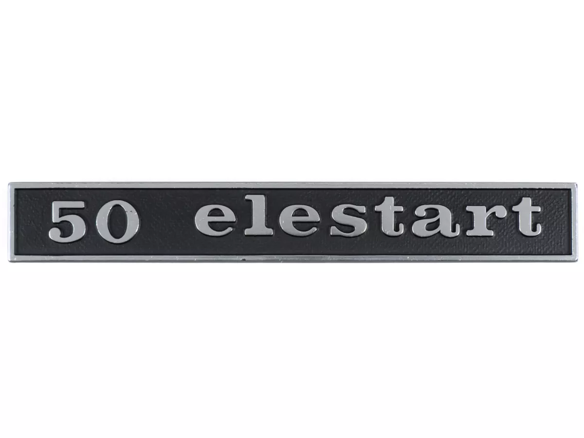 Badge frame rear -OEM QUALITY- Vespa 50 Elestart (rectangle) - Vespa 50 Elestart (since 1969)