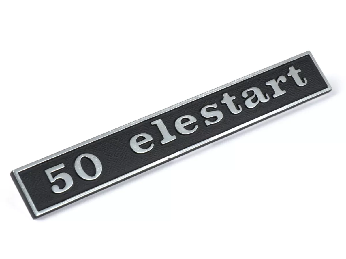 Badge frame rear -OEM QUALITY- Vespa 50 Elestart (rectangle) - Vespa 50 Elestart (since 1969)