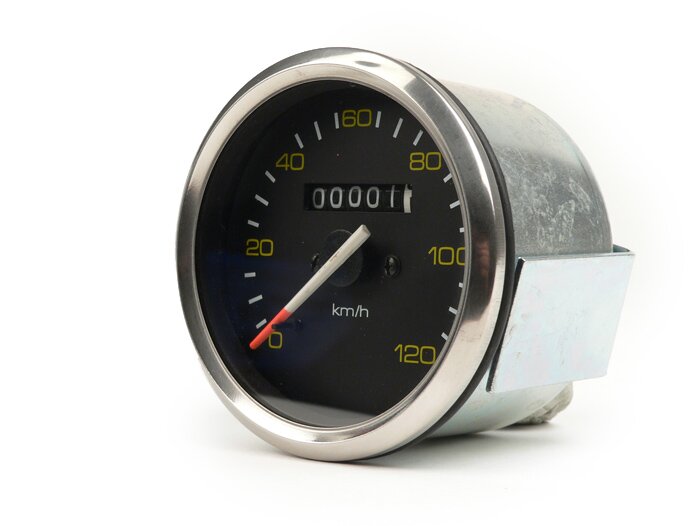 Snelheidsmeter -OEM KWALITEIT- Vespa Ø=85mm - PX oud (tot 1984) - 120km/h - chroom