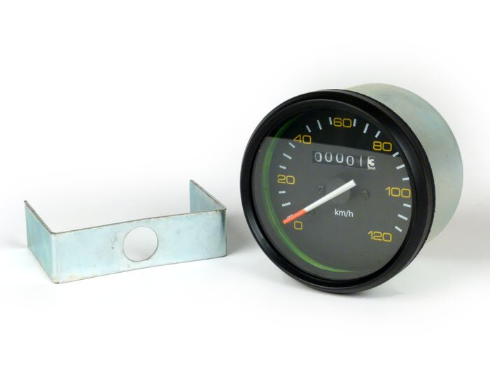 Speedo -OEM QUALITY- Vespa Ø=85mm - PX alt (till 1984) - 120km/h - black
