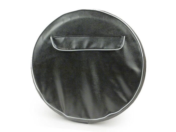 Spare wheel cover -NISA Universal- 3.50 - 10 - black, with pouch - grey piping