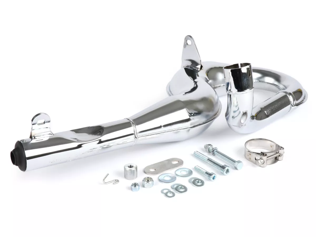 Knalpot -PINASCO Chrome- Vespa PX200