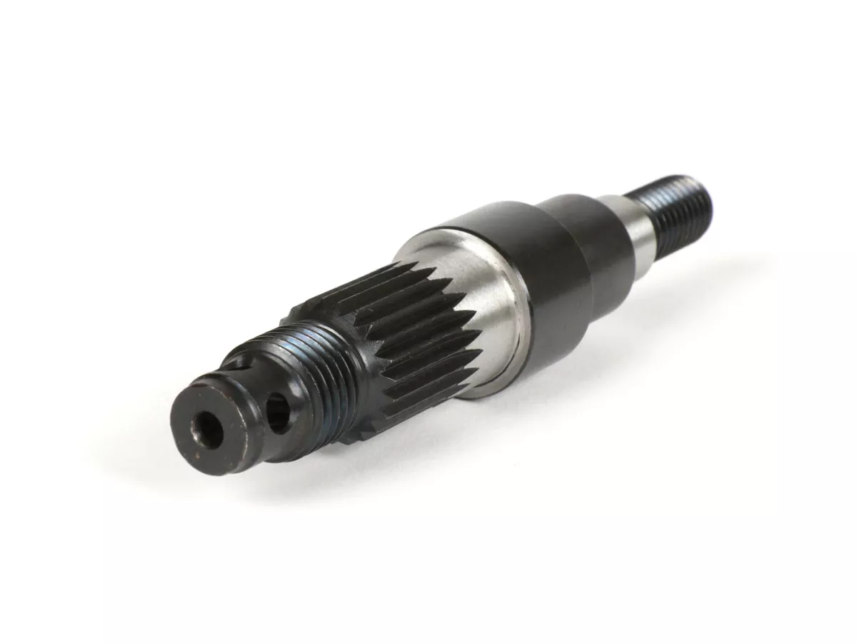 Eje de rueda delantera -CIF (dentado continuo para tambores de freno originales anteriores a 1980)- V50 R (V5A1T a partir del nº 752189), V50 Special, V50 Special Elestart, SS50, SS90, PV125, ET3