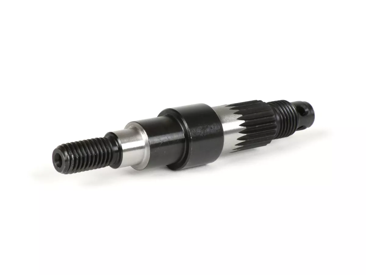 Eje de rueda delantera -CIF (dentado continuo para tambores de freno originales anteriores a 1980)- V50 R (V5A1T a partir del nº 752189), V50 Special, V50 Special Elestart, SS50, SS90, PV125, ET3