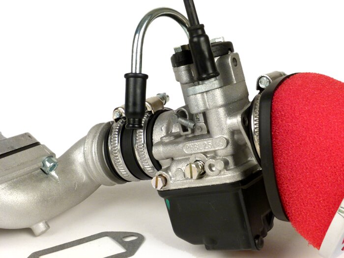 Kit carburador -MALOSSI MK 2 136 cc válvula de láminas, 25mm Dellorto PHBL- Vespa V50, V90, PV125, ET3
