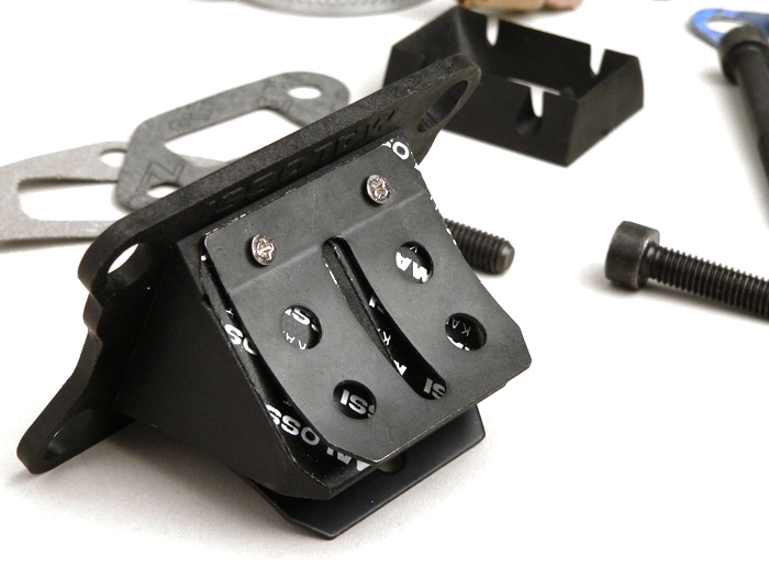 Intake manifold - for reed valve -MALOSSI 2-stud reed valve- Vespa V50, PV125 - CS=28.5mm