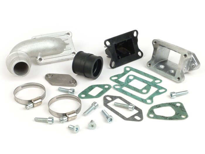 Intake manifold - for reed valve -MALOSSI V2.0 reed valve, direct intake 136cc MK2, MK3, MK4, MHR- Vespa V50, PV125 - CS=30mm