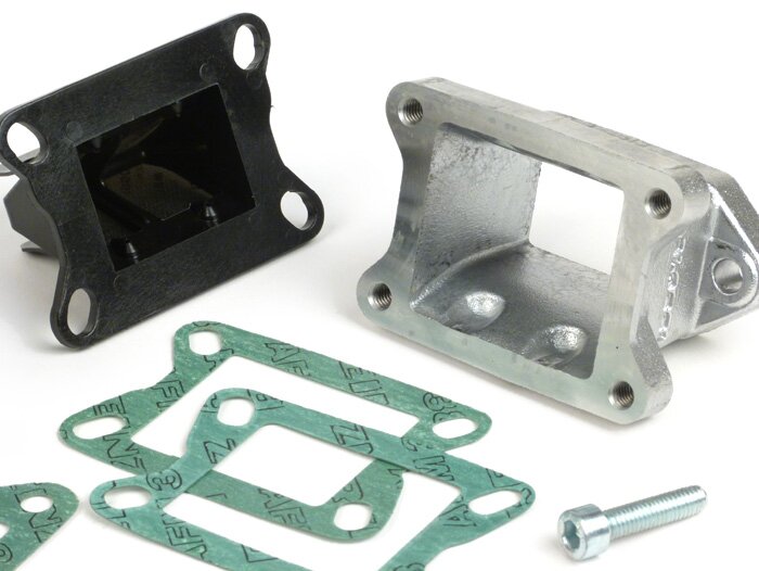 Intake manifold - for reed valve -MALOSSI V2.0 reed valve, direct intake 136cc MK2, MK3, MK4, MHR- Vespa V50, PV125 - CS=30mm
