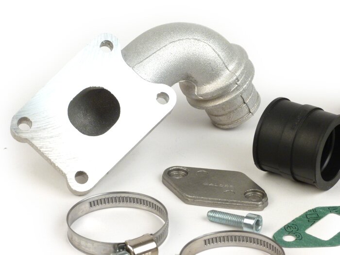 Intake manifold - for reed valve -MALOSSI V2.0 reed valve, direct intake 136cc MK2, MK3, MK4, MHR- Vespa V50, PV125 - CS=30mm