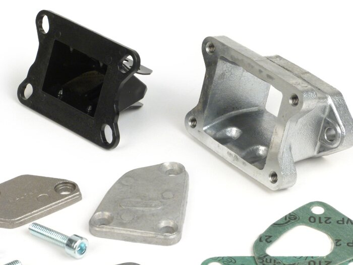 Intake manifold - for reed valve -MALOSSI V2.0 reed valve, direct intake 136cc MK2, MK3, MK4, MHR- Vespa PK S/XL - CS=30mm
