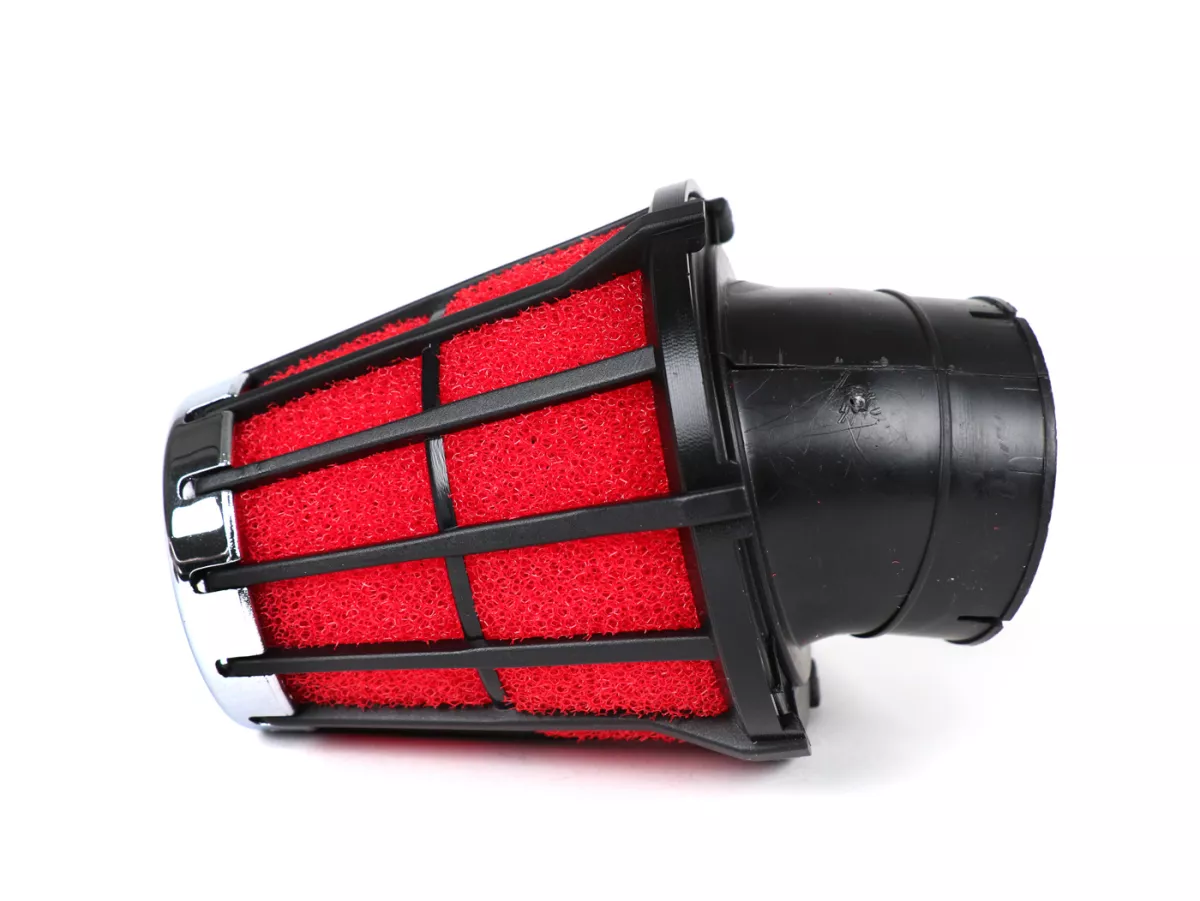 Luftfilter -MALOSSI E5- 30°, anslutningsbredd = 42mm - röd-svart