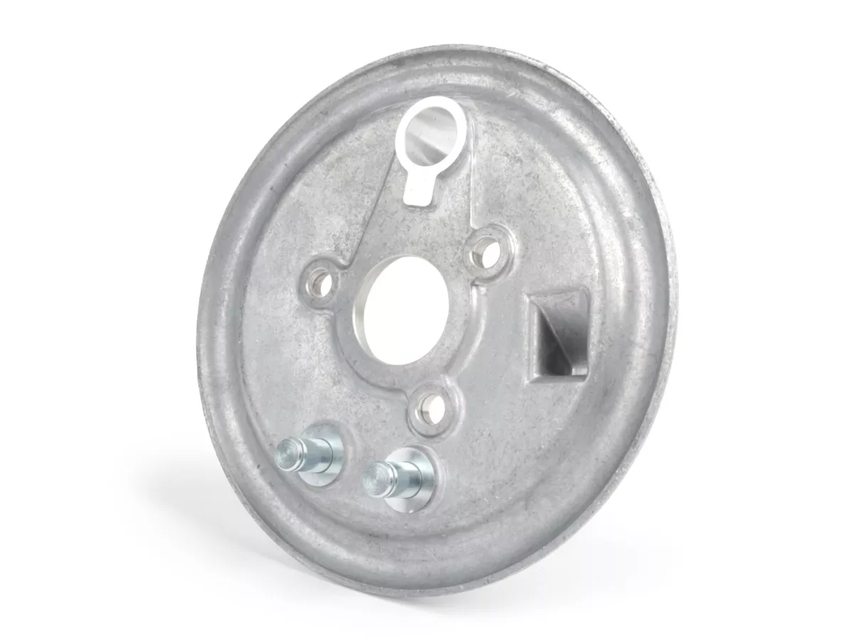 Rear hub back plate -OEM QUALITY- V50 (V5A1T, 66191-), V50 S (V5SA1T, 11160-), V90 (V9A1T, 19364-), Nuova 125, PV125, ET3
