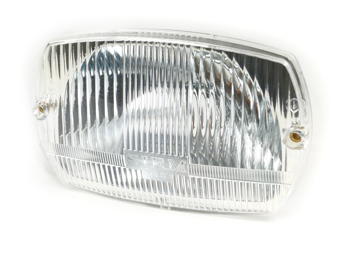 Lampu depan -SIEM, persegi panjang (dengan tanda persetujuan DGM) - Vespa V50 Special - bohlam 15W